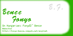 bence fonyo business card